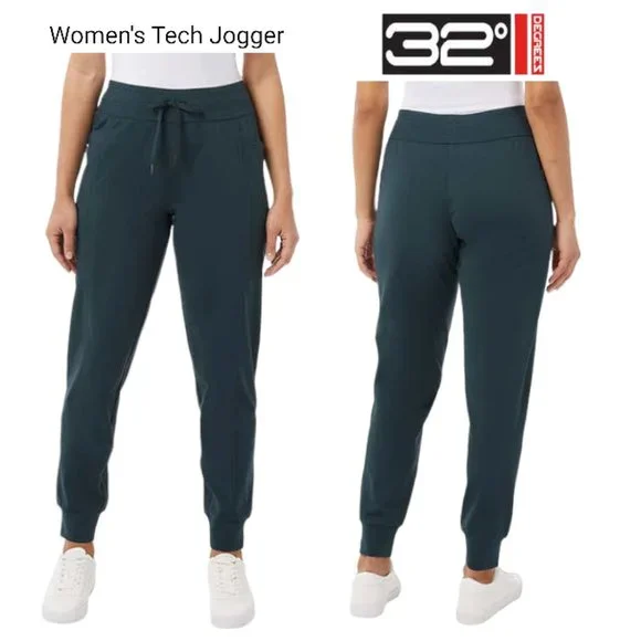32 Degrees Pants Jumpsuits 32 Degrees Heat Womens Size Xxl Tech Fleece Jogger Pants Nwt Dark Green Poshmark